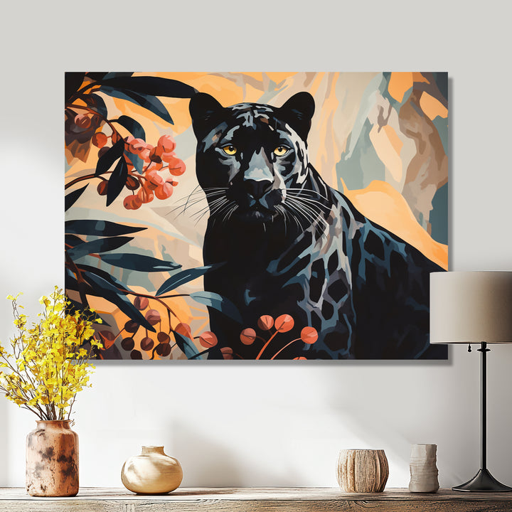 Quiet Black Panther Lurking In The Jungle - Panther Home Decor Art