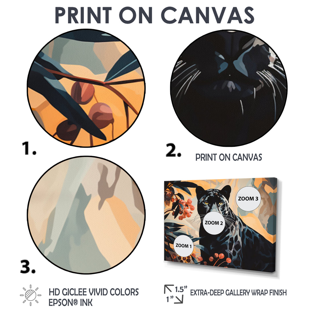 Quiet Black Panther Lurking In The Jungle - Panther Home Decor Art