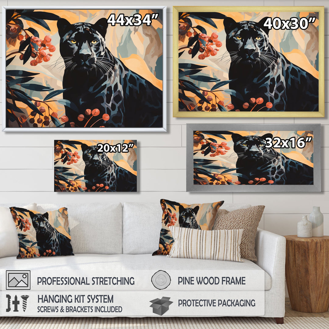 Quiet Black Panther Lurking In The Jungle - Panther Home Decor Art