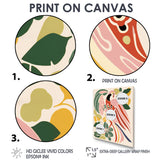 Pink Peacock Graphic Illustration - Peacock Canvas Wall Art