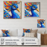 Painting Of Beautiful Blue Peacock - Peacock Wall Decor