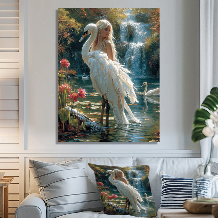 The Gracious Mystery Of The White Swan - Swans Bedroom Wall Art