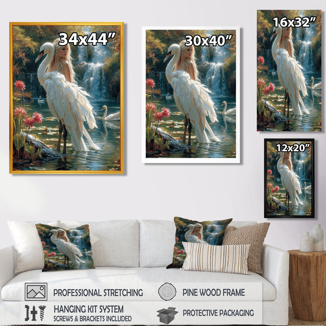 The Gracious Mystery Of The White Swan - Swans Bedroom Wall Art