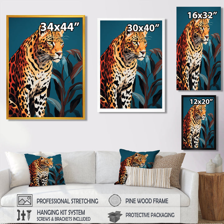 Portrait Of Gracious Tiger At Dusk - Tiger Framed Canvas Art