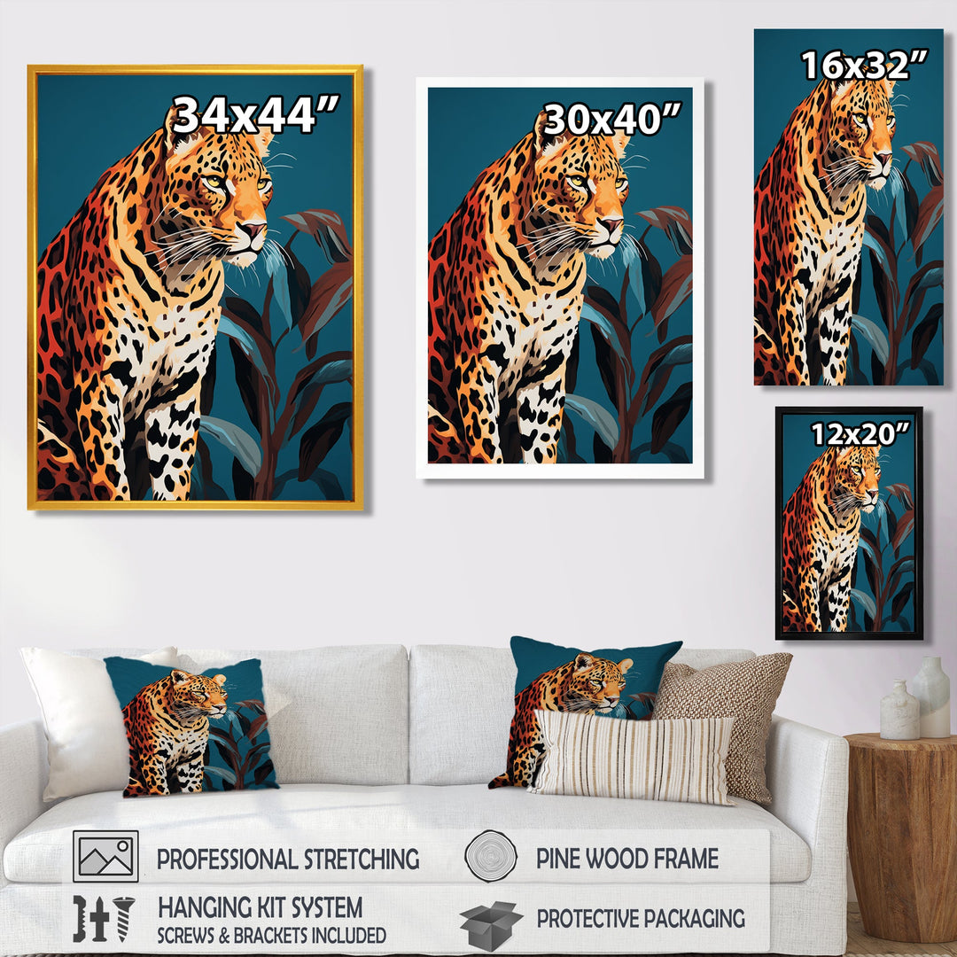 Portrait Of Gracious Tiger At Dusk - Tiger Framed Canvas Art