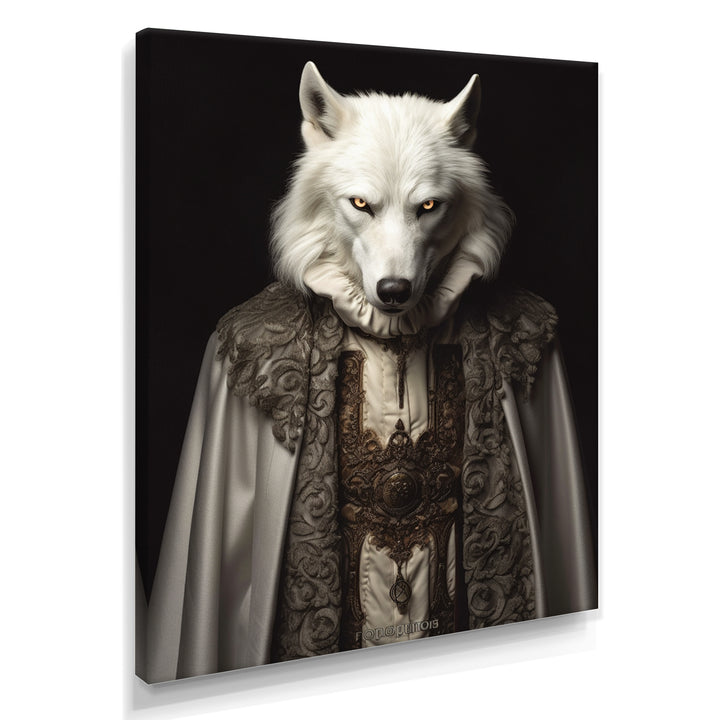 White Wolf Wisdom Of Noble Grace - Wolf Wall Art Prints