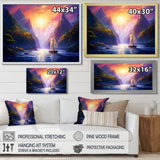 Sailboat Leaving The Fjord Harber Magical Sunset - Boat Canvas Wall Art