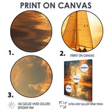 Majestic Ocean Sailboat Sunset After The Storm I - Boat Canvas Wall Art