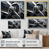 Silver Wings Chrome Reflection Airliner - Train Canvas Wall Art