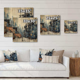 Warehouses Industrial Dots - Wood Wall Art