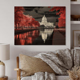 Monochrome Of Washington Dc City - Wood Wall Art