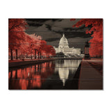 Monochrome Of Washington Dc City - Wood Wall Art