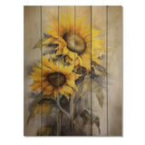 Yellow Grey Golden - Wood Wall Art