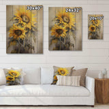 Yellow Grey Golden - Wood Wall Art