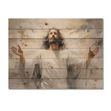 Jesus Resurrection Religious Radiance - Wood Wall Art