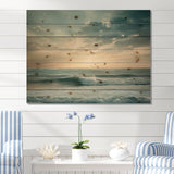 Coastal Waves Scenery View - Wood Wall Art