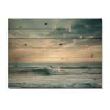 Coastal Waves Scenery View - Wood Wall Art