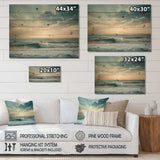 Coastal Waves Scenery View - Wood Wall Art