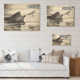 Catching Bass Fish - Wood Wall Art