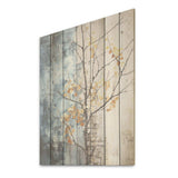 Minimalist Granite Grape Leaves I - Wood Wall Art