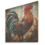 Modern rooster collage III - Wood Wall Art