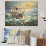 The Pirate boat Odyssey's Voyage IV - Wood Wall Art