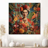 Colorful Fridas Floral Masterpiece I - Wood Wall Art