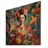 Colorful Fridas Floral Masterpiece I - Wood Wall Art