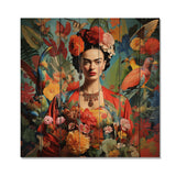 Colorful Fridas Floral Masterpiece I - Wood Wall Art