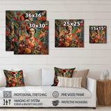 Colorful Fridas Floral Masterpiece I - Wood Wall Art