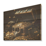 Pirate s Gold treasure 2 - Wood Wall Art