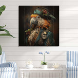 Pirates Parrot feathered buccaneer I - Wood Wall Art