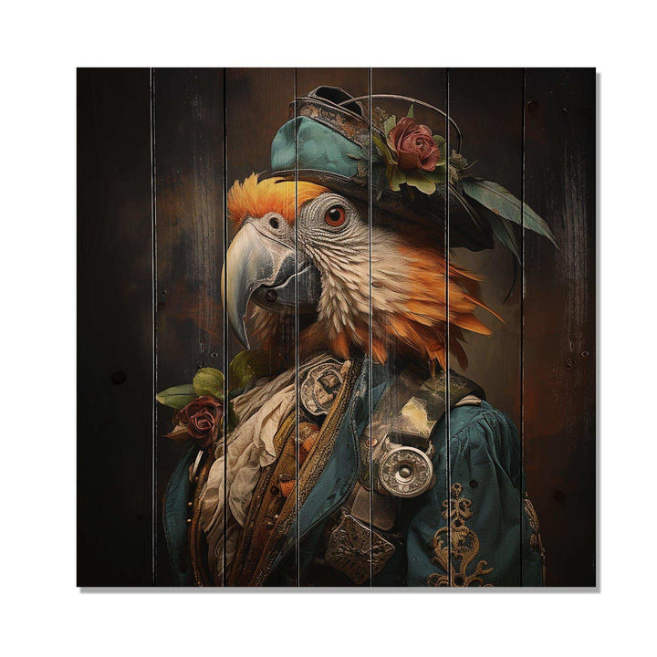 Pirates Parrot feathered buccaneer I - Wood Wall Art