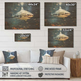 Underwater Shark attack II - Wood Wall Art