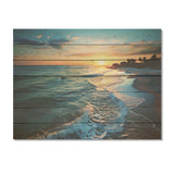 Tranquil Shores sunset Beach horizon II - Wood Wall Art