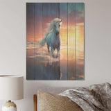 Coastal Horse Majesty Portrait - Wood Wall Art