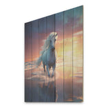 Coastal Horse Majesty Portrait - Wood Wall Art