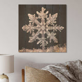 Crystal snowflake tranquility I - Wood Wall Art