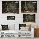 Green Christmas pine tree decor - Wood Wall Art