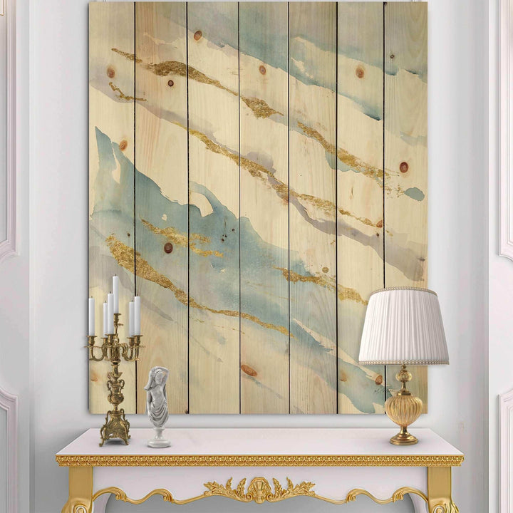 Abstract Drift v2 - Posh &amp; Lux Print on Natural Pine Wood
