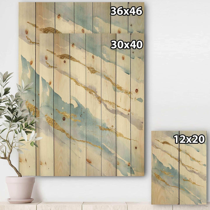Abstract Drift v2 - Posh &amp; Lux Print on Natural Pine Wood