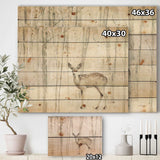 A Woodland Walk into the Forest I - Modern Farmhouse Print on Natural Pine Wood