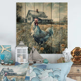 Rooster On A Farm I - Wood Wall Art