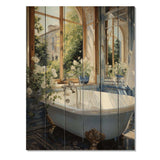 Bathroom Tranquil Reflections V - Wood Wall Art