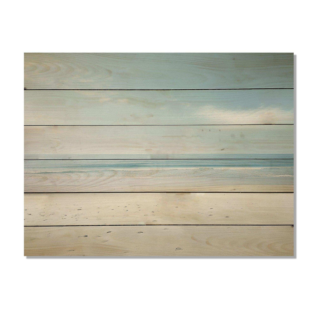 Minimalism Beachside Serenity - Wood Wall Art