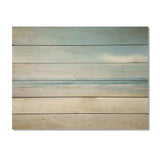 Minimalism Beachside Serenity - Wood Wall Art