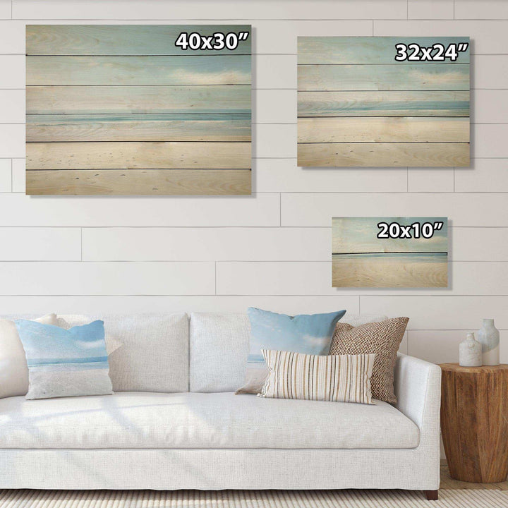 Minimalism Beachside Serenity - Wood Wall Art