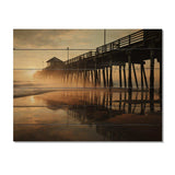 Beach Photo Pier Reflections IX - Wood Wall Art