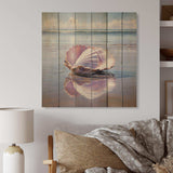 Beige Clam Seaside Reflections - Wood Wall Art