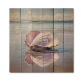 Beige Clam Seaside Reflections - Wood Wall Art